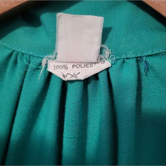 Vintage dress green with pockets - Picture 6 of 6
